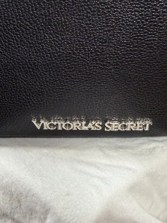 Victoria\'s Secret Black Fringe Backpack Purse NWT Drawstring main image 12